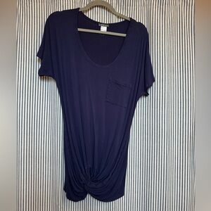VENUS Deep Blue Short Sleeve Top